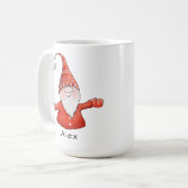 Mug Gnome Nom personnalisé Rouge Noël (Devant gauche)
