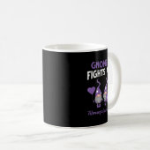 Mug Gnome One combat seul Fibromyalgie Sensibilisation (Devant droit)