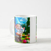 Mug Gnome qui étreint un chat (Devant gauche)