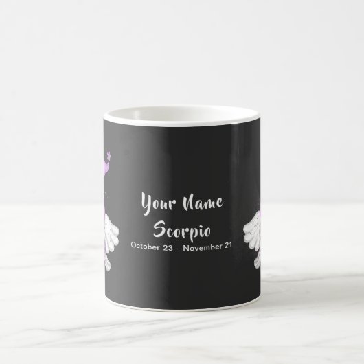 Mug Gnome Scorpio Astrologie Signal Angel Votre nom (Centre)