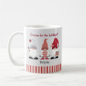 Mug Gnome tendance mignonne pour les fêtes rose rouge  (Gauche)