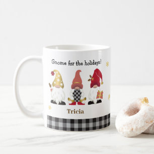Mug Gnome tendance pour les vacances Buffalo Plaid