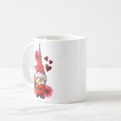 Mug Gnome Valentines Day Cute Gnome Heart Leopard Sunf (Devant gauche)