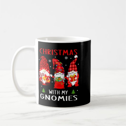 Mug Gnomes Christmas Family Leopard Funny Plaid Men Wo (Gauche)