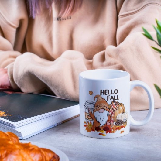 Mug Gnomes & Citrouille Spice Latte Bonjour Automne