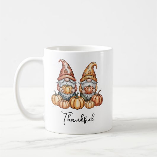 Mug Gnomes d'automne avec Citrouille mignon automne Th (Gauche)