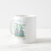 Mug Gnomes de la plage de couleur d'eau bleu tropical (Devant gauche)