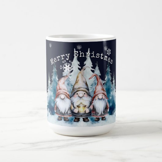 Mug Gnomes de Noël à l'aquarelle (Centre)