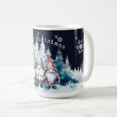 Mug Gnomes de Noël à l'aquarelle (Devant droit)