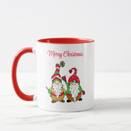 Mug Gnomes de Noël de jolies caricatures (Gauche)