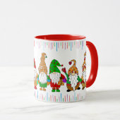 Mug Gnomes de Noël de jolies caricatures (Devant droit)