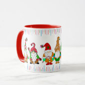 Mug Gnomes de Noël de jolies caricatures (Devant gauche)