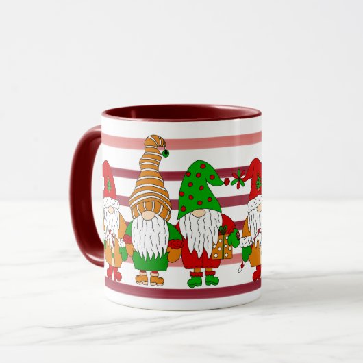 Mug Gnomes de Noël festifs mignons (Devant gauche)
