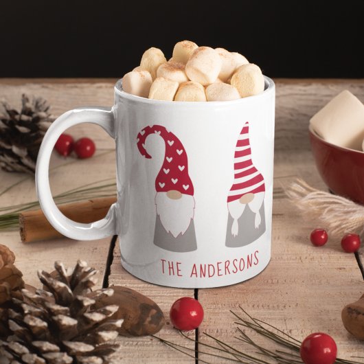 Mug Gnomes de Noël mignons personnalisés