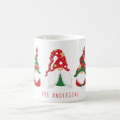 Mug Gnomes de Noël mignons personnalisés (Centre)