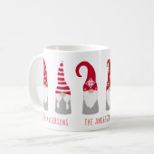 Mug Gnomes de Noël mignons personnalisés (Devant gauche)