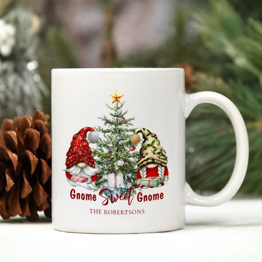 Mug Gnomes de Noël Personnalisé mignon rustique