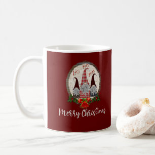 Mug Gnomes de Noël Rustiques, à Carreaux, Tendances
