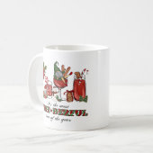 Mug Gnomes de Noël scandinaves mignons avec verre de v (Devant gauche)
