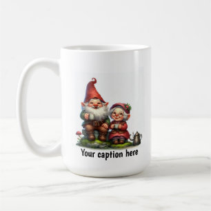 Mug Gnomes joyeux qui profitent d'une pause café