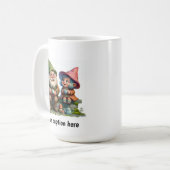 Mug Gnomes joyeux qui profitent d'une pause café (Devant gauche)