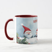Mug Gnomes mignons Joyeux Noël Nom personnalisé (Gauche)