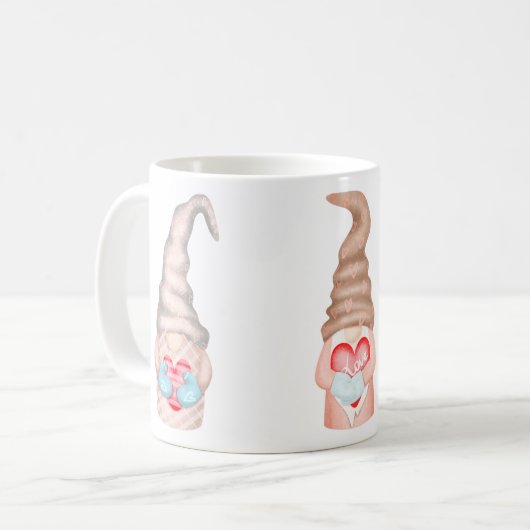 Mug Gnomes Valentines Vacances (Devant gauche)
