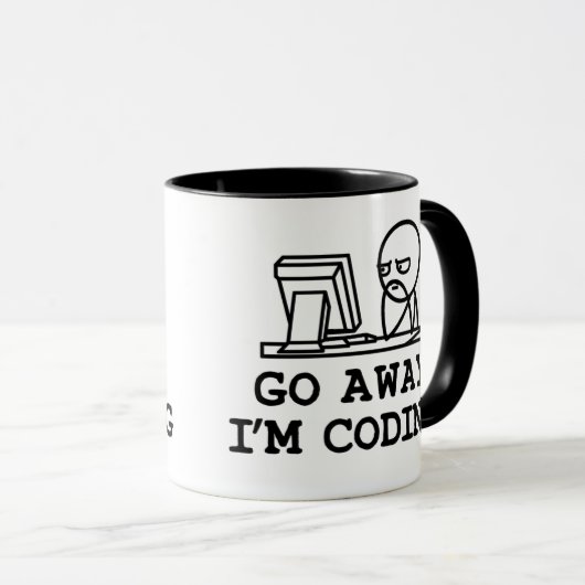 Mug Go Away IM Coding (Devant droit)