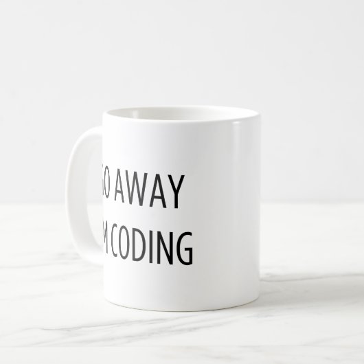 Mug Go Away I'm Coding - Drôle Programmeur (Devant gauche)