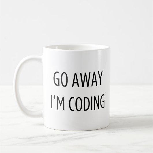 Mug Go Away I'm Coding - Drôle Programmeur (Gauche)