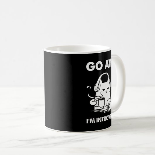 Mug Go Away I'm Introverting  (Devant droit)
