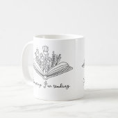 Mug Go Away Je lis un livre avec des fleurs (Devant gauche)