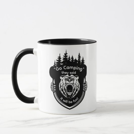 Mug "Go Camping" Ils ont dit que ce sera amusant Anti (Gauche)