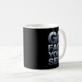 Mug Go Fact Yourself Funny Slogan Science Steel Engine (Devant droit)