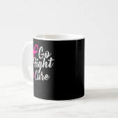 Mug Go Fight Cure Pink Ribbon Breast Cancer Fighter Bo (Devant gauche)