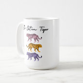 Mug Go Get em Tiger Orange Pink Purple Inspirational (Devant gauche)