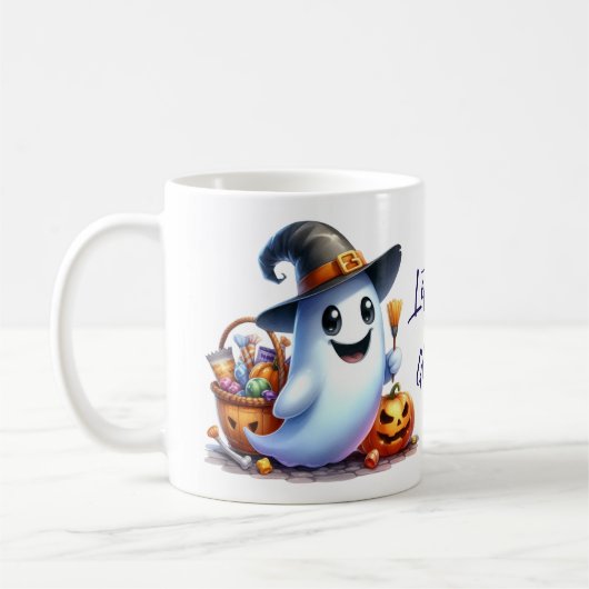 Mug Go Ghouls, 2 mignons Halloween fantômes (Gauche)