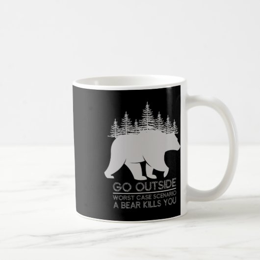 Mug Go Outside Worst Case Scenario A Bear Kills You Ca (Droite)