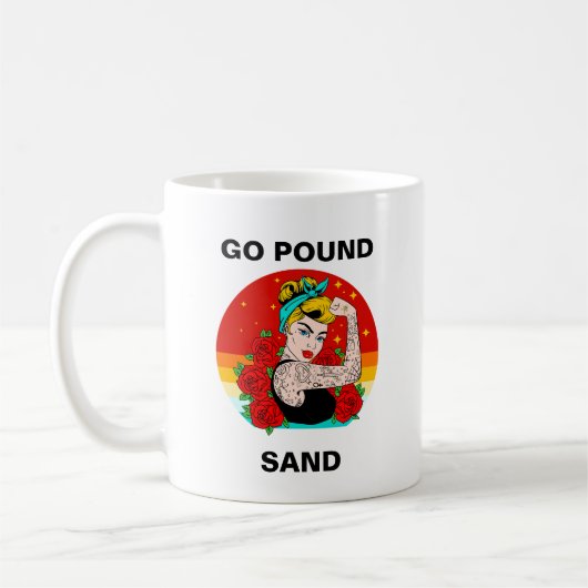 Mug Go Pound Sand - Maman Flexing Bras Tatoué (Gauche)