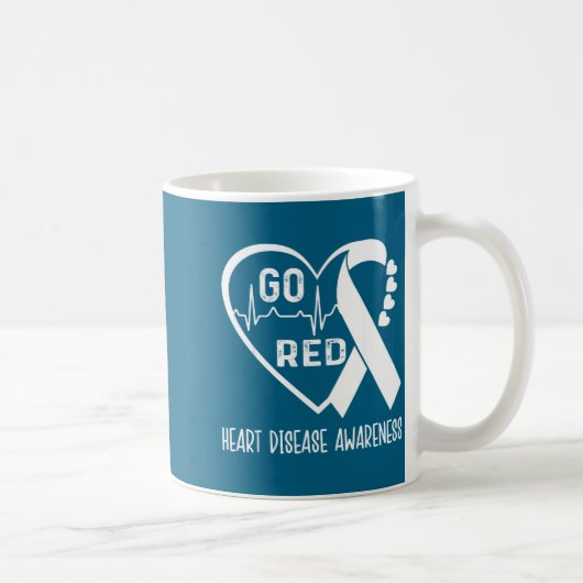 Mug Go Red - February American Heart Health Month Awar (Droite)