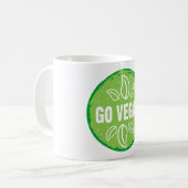 Mug Go Vegan, végétalien, végétarien, (Devant gauche)
