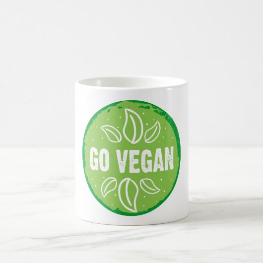 Mug Go Vegan, végétalien, végétarien, (Centre)