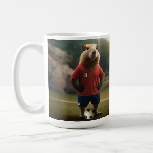 Mug "Goal-Scoring Capybara : The Ultimate Soccer Star (Gauche)