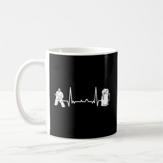 Mug Goalkeeper de hockey sur glace - Hearbeat Ekg G (Gauche)