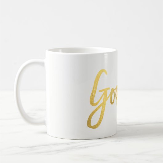Mug GOALS Gold Foil Script moderne tendance sur mesure (Gauche)