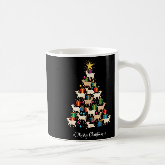 Mug Goat Christmas Tree Xmas Holiday Men &amp; Women  (Droite)