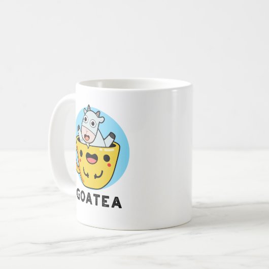 Mug Goatea Funny Chèvre Thé Pun (Devant gauche)