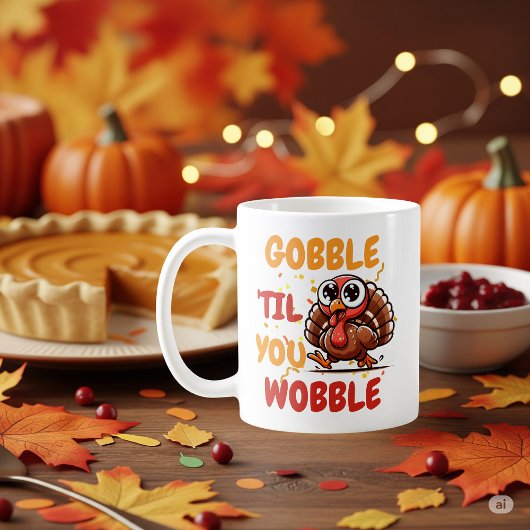 Mug Gobble ‘Til You Wobble – Dinde de Thanksgiving