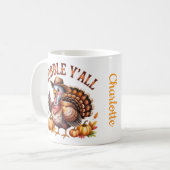 Mug Gobble vous tous western Thanksgiving (Devant gauche)