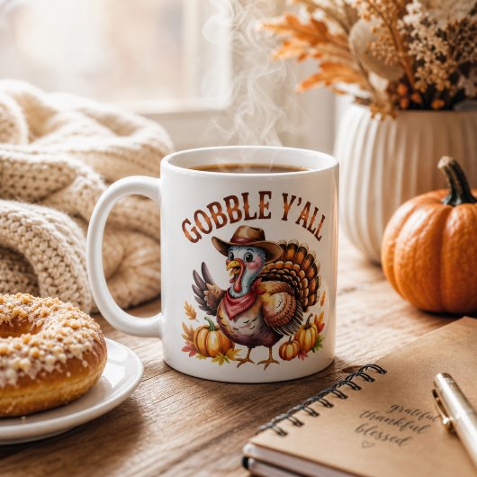 Mug Gobble vous tous western Thanksgiving
